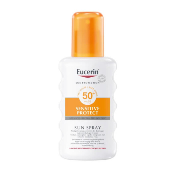 Eucerin Sun Protection Sensitive Protect Spray SPF 50+ purškiama apsauga nuo saulės, 200 ml