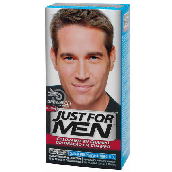 Just For Men Shampoo-in Haircolor Light Medium Brown H-30 dažantis šampūnas vyrams, 66 ml 