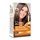 Kativa Brazilian Straightening Natural Set rinkinys braziliškam plaukų tiesinimui