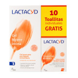 Lactacyd Intimate Washing Lotion intymios higienos losjonas, 400 ml + drėgnos servetėlės, 10 vnt.