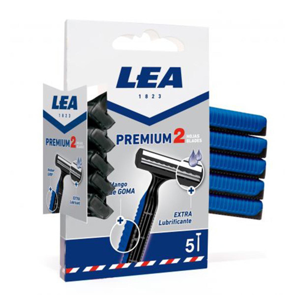 Lea Premium 2 Fixed Head Disposable Razor vienkartinių skustuvų rinkinys, 5 vnt.