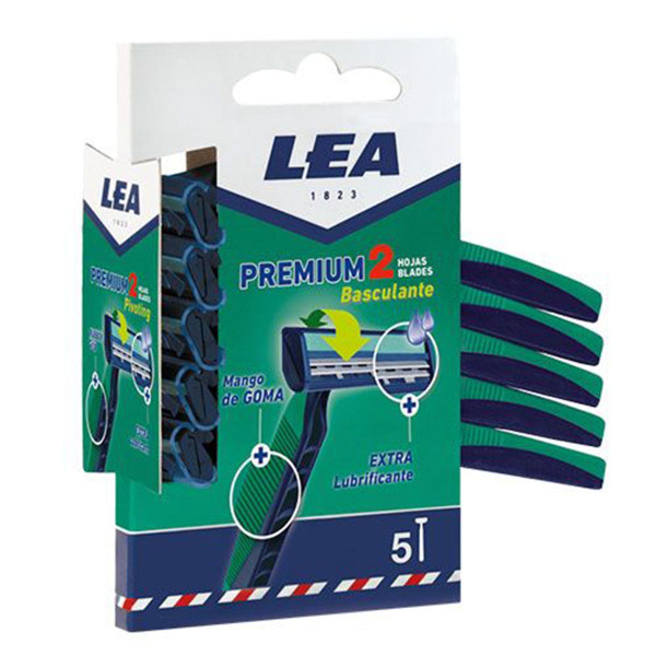 Lea Premium 2 Tilting Blades Disposable Blades vienkartinių skustuvų rinkinys, 5 vnt.