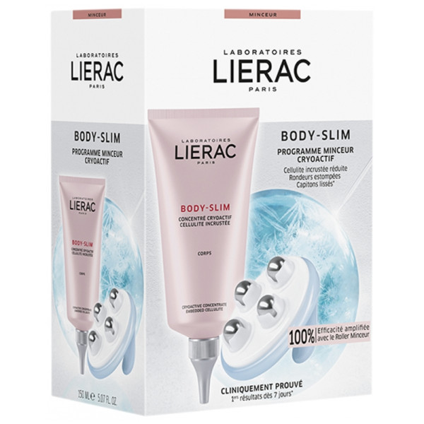 Lierac Body-Slim Cryoactive Slimming Program kūno stangrinimo rinkinys (koncentratas nuo celiulito, 150 ml + masažuoklis)