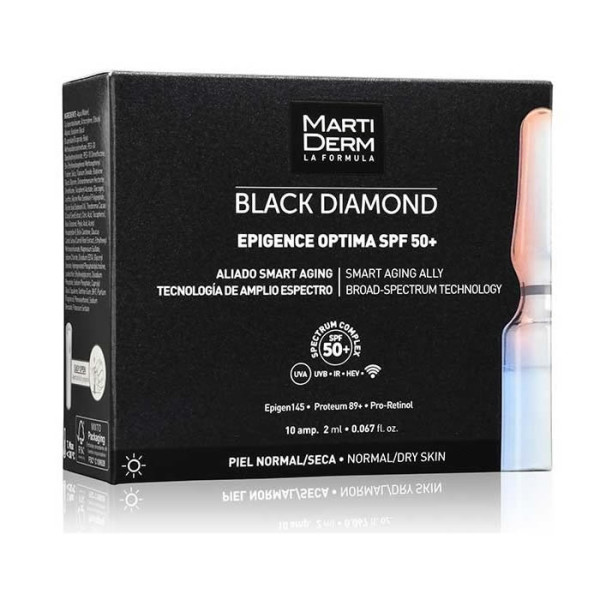 Martiderm Black Diamond Epigence Optima SPF 50+ veido ampulės, 10 x 2 ml