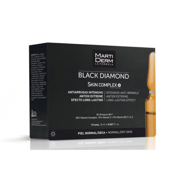 Martiderm Black Diamond Skin Complex Advanced veido ampulės su vitaminų ir antioksidantų kompleksu, 10 x 2 ml 