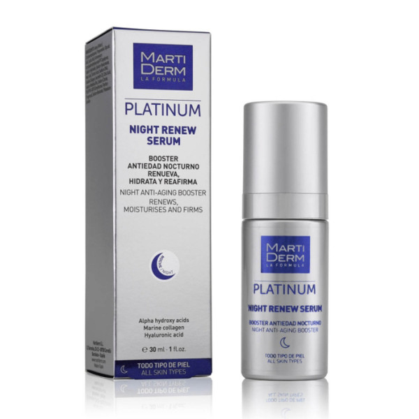 Martiderm Platinum Night Renew Serum atkuriamasis naktinis veido serumas, 30 ml