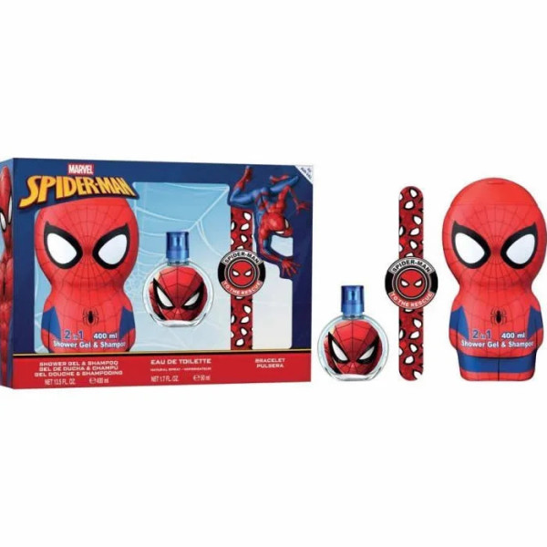 Marvel Spiderman rinkinys vaikams (EDC, 50 ml + dušo želė-šampūnas, 400 ml + apyrankė)