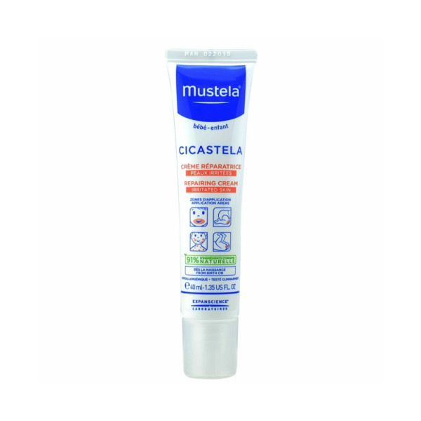 Mustela Repairing Cycles regeneruojamas kremas sudirgusiai odai, 40 ml