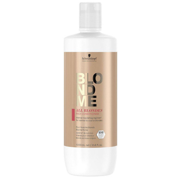 Schwarzkopf Professional Blond Me All Blondes Rich Conditioner maitinamasis kondicionierius šviesintiems plaukams, 1000 ml