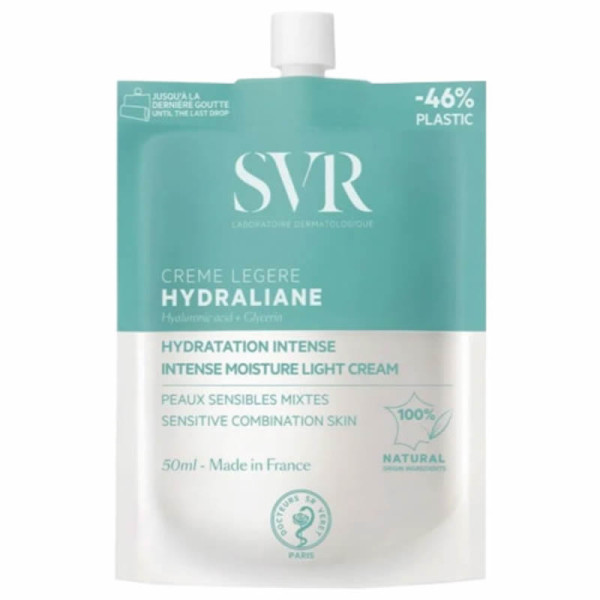 Svr Hydraliane Intense Moisturising Light Cream drėkinamasis veido kremas dehidratuotai mišriai odai, 50 ml