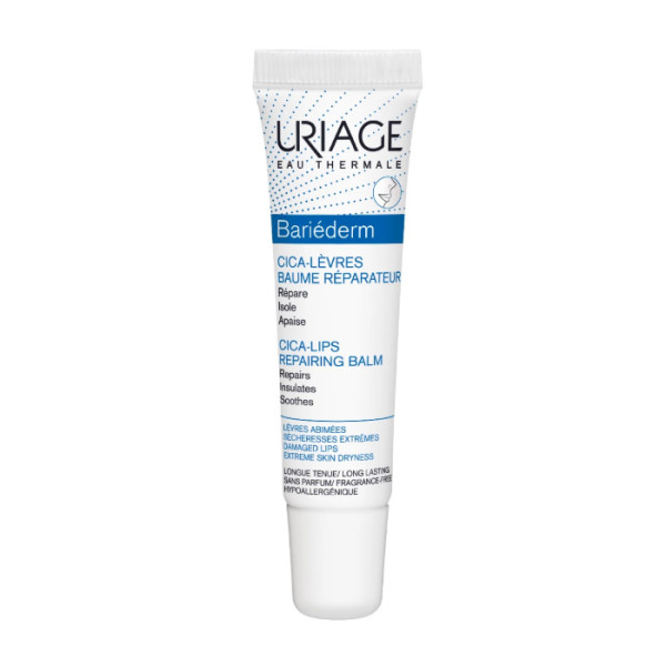 Uriage Bariéderm Cica Lips Repairing Balm lūpų balzamas, 15 ml Uriage Bariéderm Cica Lips Repairing Balm lūpų balzamas, 15 ml