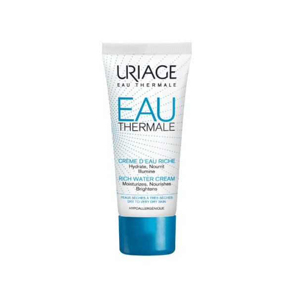 Uriage Eau Thermale Rich Water Cream drėkinantis veido kremas sausai odai, 40 ml Uriage Eau Thermale Rich Water Cream drėkinantis veido kremas sausai odai, 40 ml