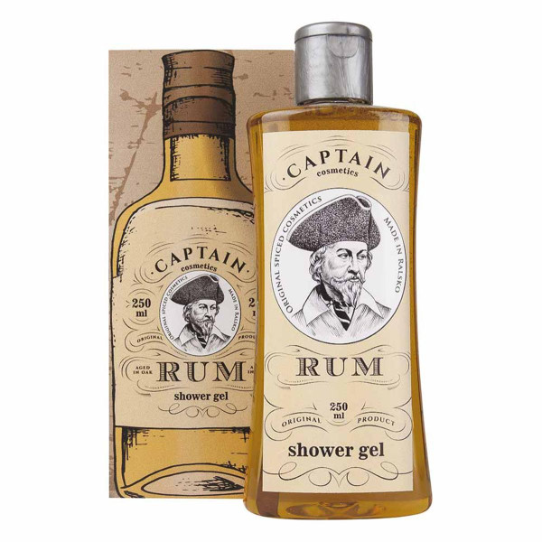 Bohemia Gifts CAPTAIN RUM Shower Gel - Dušo želė dėžutėje, 250 ml