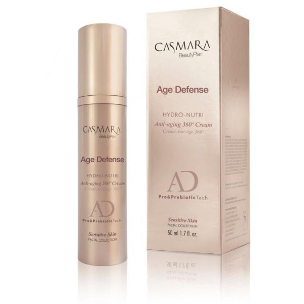 Casmara Age Defense Hydro-Nutri Cream maitinamasis veido kremas jautriai odai, 50 ml