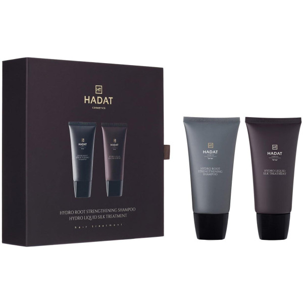 Hadat Cosmetics Gift Box Root Strengthening Shampoo and Liquid Silk plaukų priežiūros rinkinys