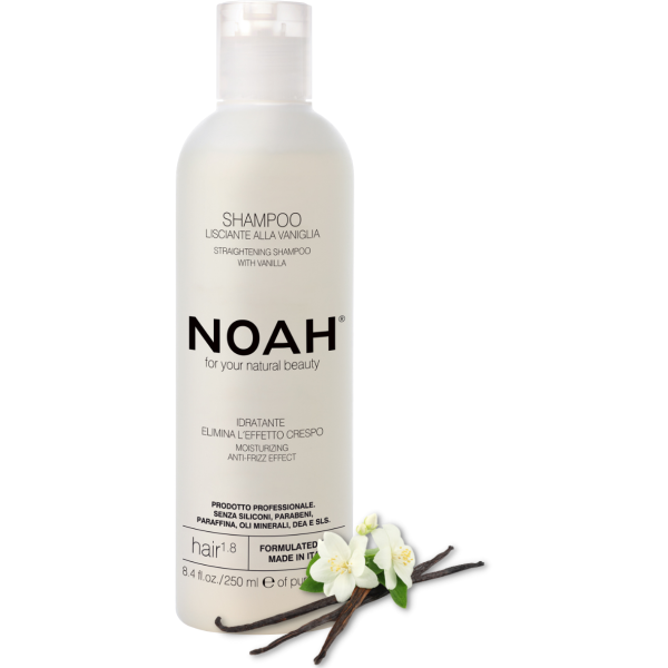 Noah 1.8. Straightening Shampoo With Vanilla Tiesinamasis šampūnas su vanile, 250 ml