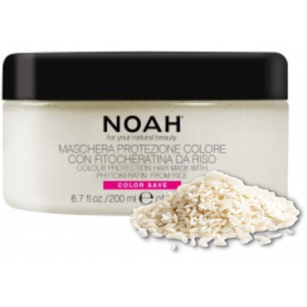 Noah 2.4. Hair Mask With Rice Phytokeratine Spalvą tausojanti kaukė dažytiems plaukams, 200 ml