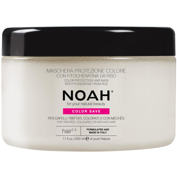 Noah 2.4. Hair Mask With Rice Phytokeratine Spalvą tausojanti kaukė dažytiems plaukams, 500 ml