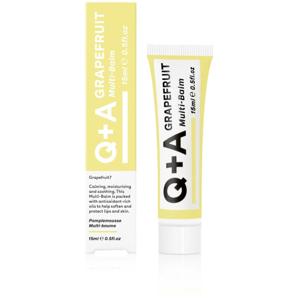 Q+A Grapefruit Multi-Balm Daugiafunkcis odos priežiūros balzamas, 15 ml