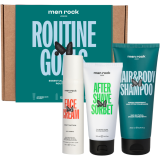 Men Rock ROUTINE GOALS Essential Grooming Routine Kit Plaukų ir odos priežiūros priemonių rinkinys vyrams, 1vnt