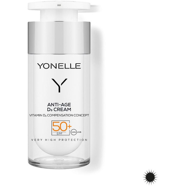 Yonelle Anti Age D3 Cream SPF 50+ Apsauginis veido kremas nuo saulės, 30 ml