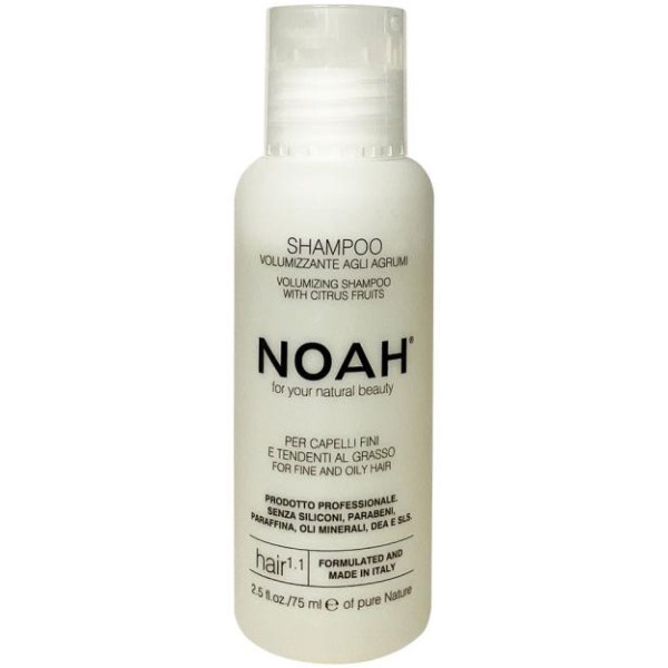 Noah 1.1. Volumizing Shampoo With Citrus Fruits Šampūnas besiriebaluojantiems plaukams, 75 ml 