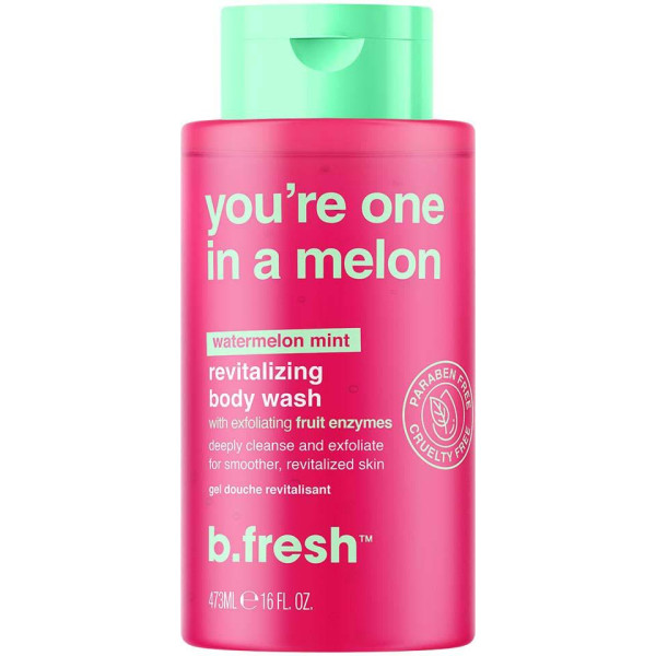b.fresh You're One In A Melon Body Wash Švelniai odą šveičiantis kūno prausiklis, 473 ml