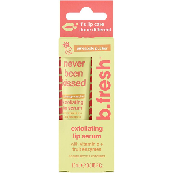 b.fresh Never Been Kissed Exfoliating Lip Serum Šveičiamasis lūpų serumas, 15 ml