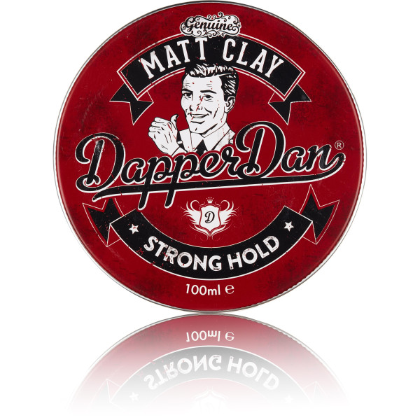 Dapper Dan Matt Clay Stiprios fiksacijos, matinis plaukų modeliavimo molis, 100 ml