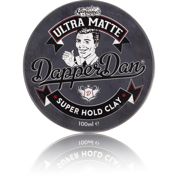 Dapper Dan Ultra Matte Super Hold Clay Itin stiprios fiksacijos matinis modeliavimo molis, 100 ml