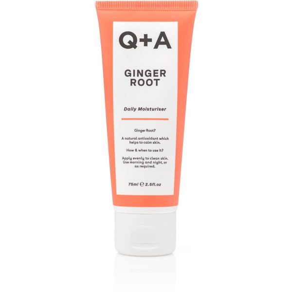 Q+A Ginger Root Daily Moisturiser Kasdienis drėkinamasis kremas, 75 ml