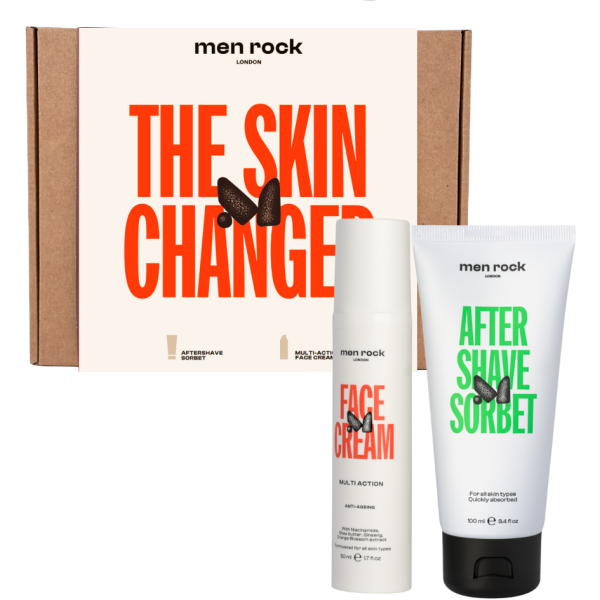 Men Rock THE SKIN CHANGER Face Care Kit Veido priežiūros priemonių rinkinys vyrams, 1vnt