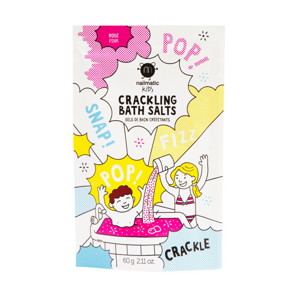 Nailmatic KIDS Pink Crackling Bath Salts Spragsinti vonios druska, 60g
