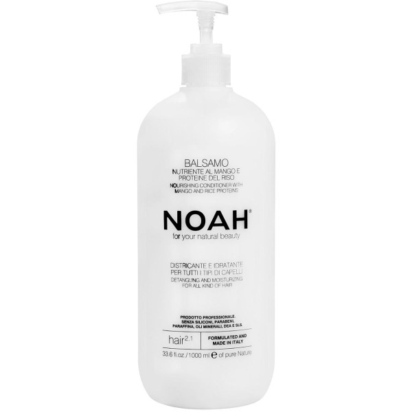 Noah 2.1. Nourishing Conditioner With Mango And Rice Proteins Maitinamasis balzamas lengvinantis plaukų iššukavimą, 1000 ml