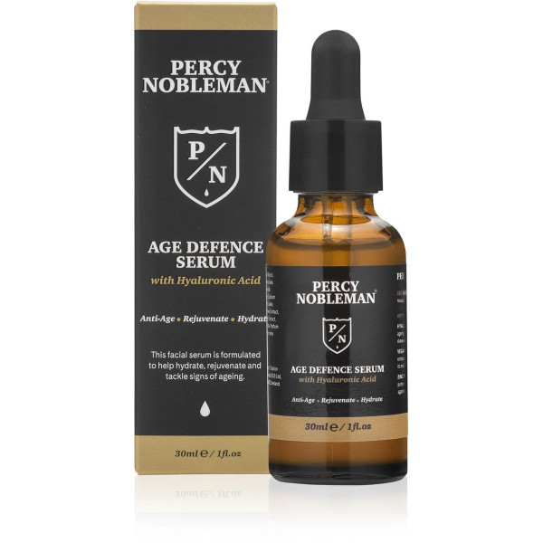 Percy Nobleman Age Defence Serum Atkuriamasis veido serumas su hialurono rūgštimi, 30 ml