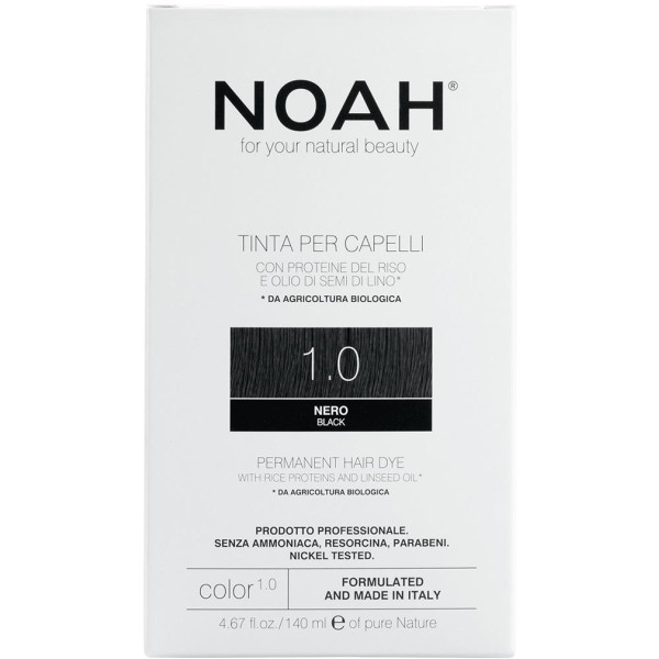 Noah Permanent Hair Dye 1.0 Black Ilgalaikiai plaukų dažai, 140 ml