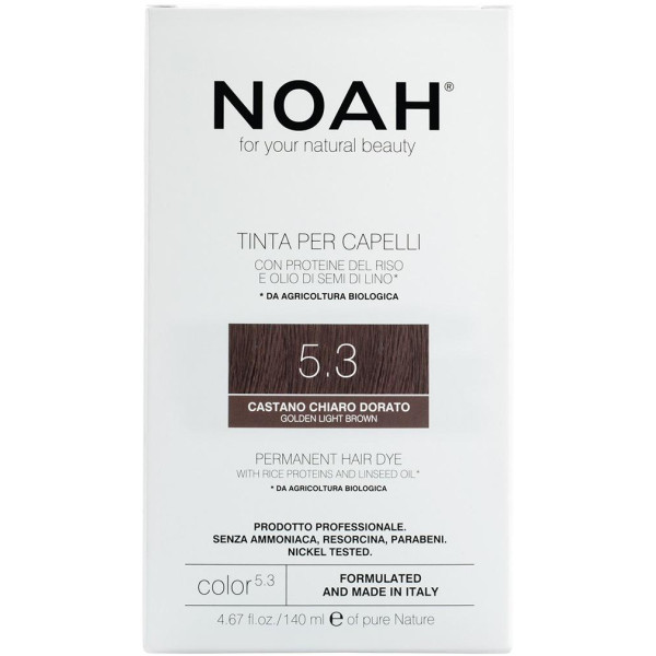 Noah Permanent Hair Dye 5.3 Golden Light Brown Ilgalaikiai plaukų dažai, 140 ml
