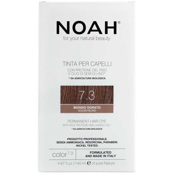 Noah Permanent Hair Dye 7.3 Golden Blond Ilgalaikiai plaukų dažai, 140 ml