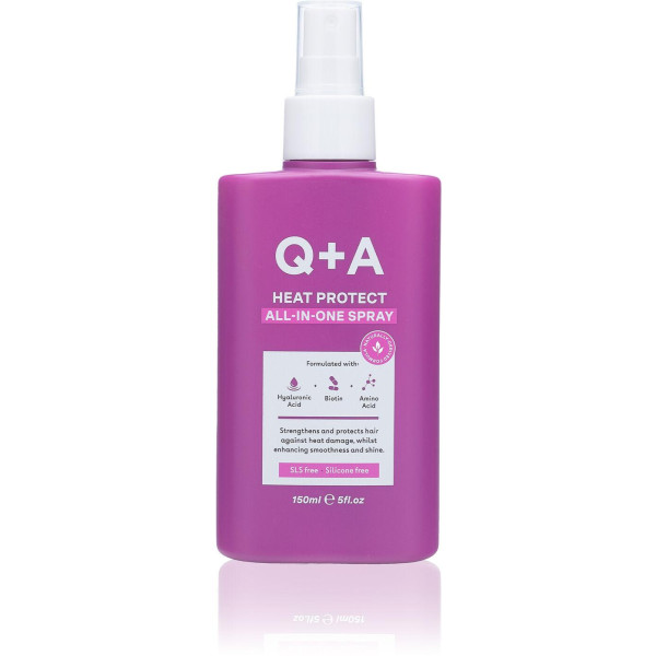 Q+A Heat Protect All-In-One Spray nuo karščio saugantis purškiklis, 150 ml