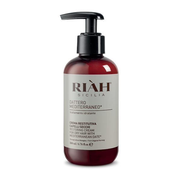 RIAH Restorative Cream With Mediterranean Date Atkuriamasis plaukų kremas-balzamas, 200 ml