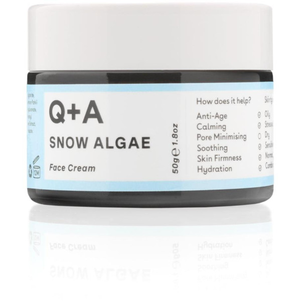 Q+A Snow Algae Intensive Face Cream Intensyviai maitinantis veido kremas, 50g