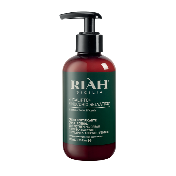 RIAH Strengthening Hair Cream With Eucalyptus & Wild Fennel Stiprinamasis balzamas silpniems plaukams, 200 ml
