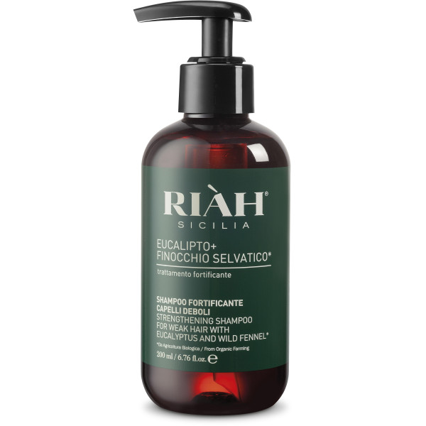 RIAH Strengthening Shampoo With Eucalyptus & Wild Fennel Stiprinamasis šampūnas slenkantiems plaukams, 200 ml