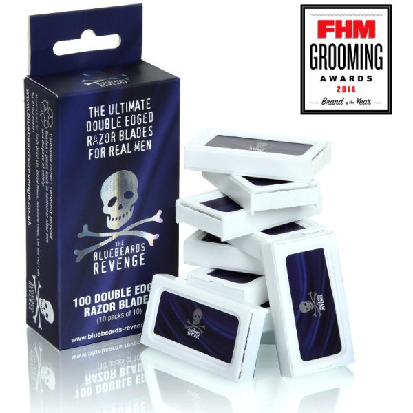 The Bluebeards Revenge Double-Edge Razor Blades Pack Dviašmeniai skutimosi peiliukai, 100 vnt.