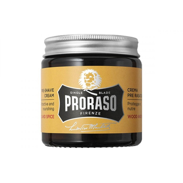 Proraso Wood & Spice Pre-shave Cream Kremas prieš skutimąsi, 100 ml