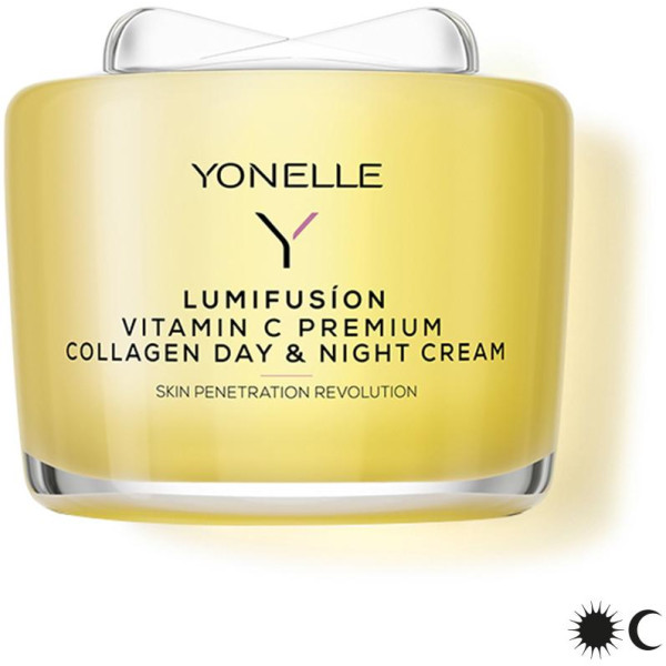 Yonelle Lumifusion Vitamin C Premium Collagen Day & Night Cream Skaistinamasis kremas su vitaminu C, 55 ml