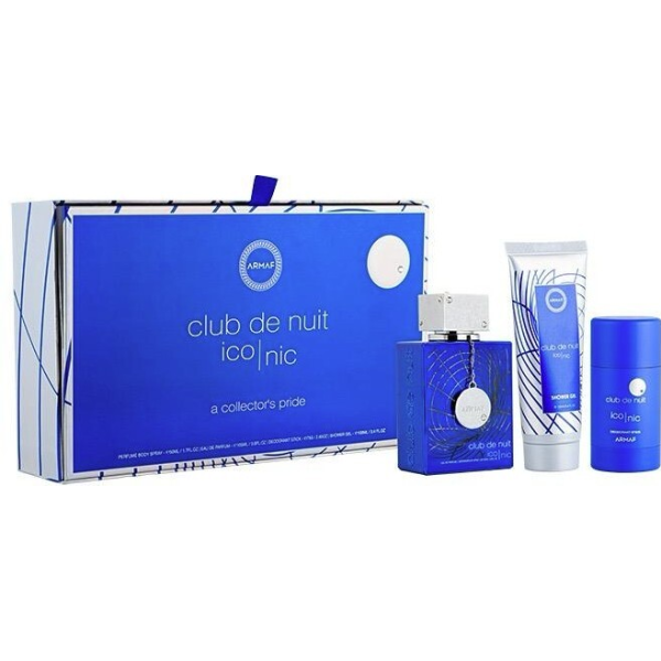 Armaf Club De Nuit Blue Iconic EDP parfumuotas vanduo vyrams, 105 ml + sprchový gel, 100 ml + tuhý deodorant 75 g