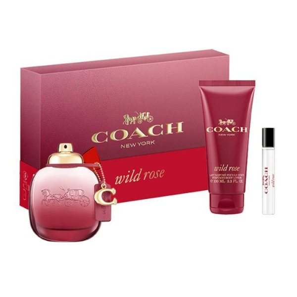 Coach Wild Rose EDP parfumuotas vanduo moterims, 90 ml + tělové mléko, 100 ml + EDP 7,5 ml