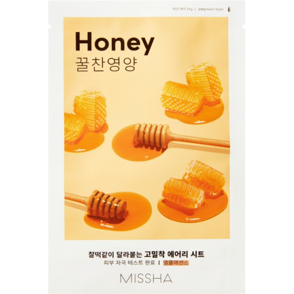 Missha Honey Airy Fit Sheet Mask [Honey] lakštinė veido kaukė, 19 g