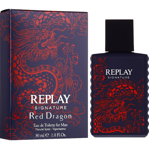 Replay Signature Red Dragon Man EDT tualetinis vanduo vyrams, 30 ml